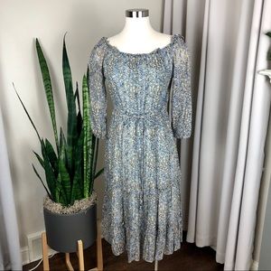 Anthropologie Kira Off The Shoulder Prairie Dress